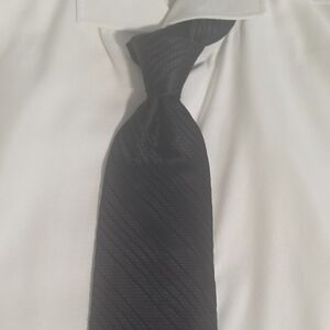 DKNY Black Silk Tie